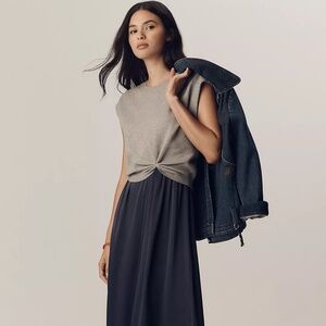 Anthropologie Gemini Cap-Sleeved Dress